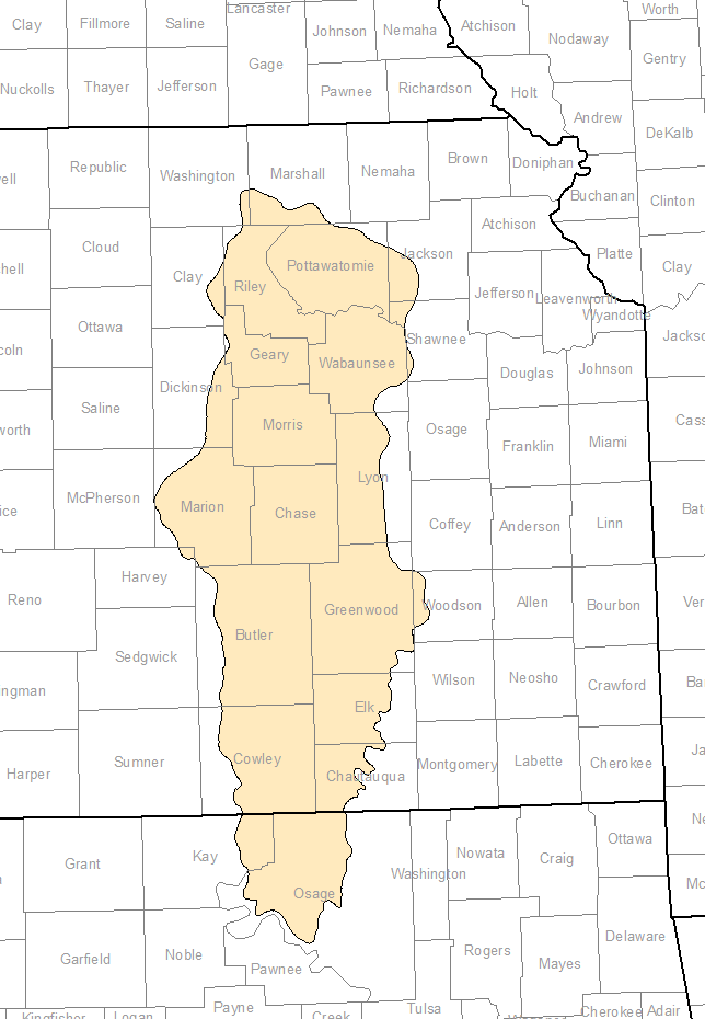 map of flint hills